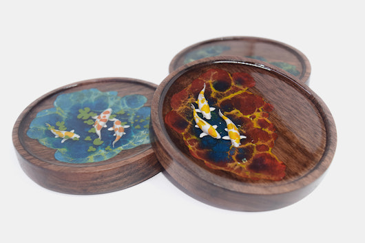 Moon Key Whispering Pond Artisan Coasters