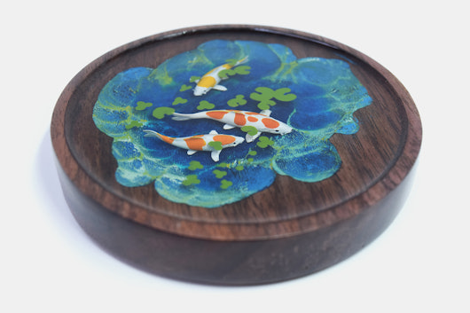 Moon Key Whispering Pond Artisan Coasters