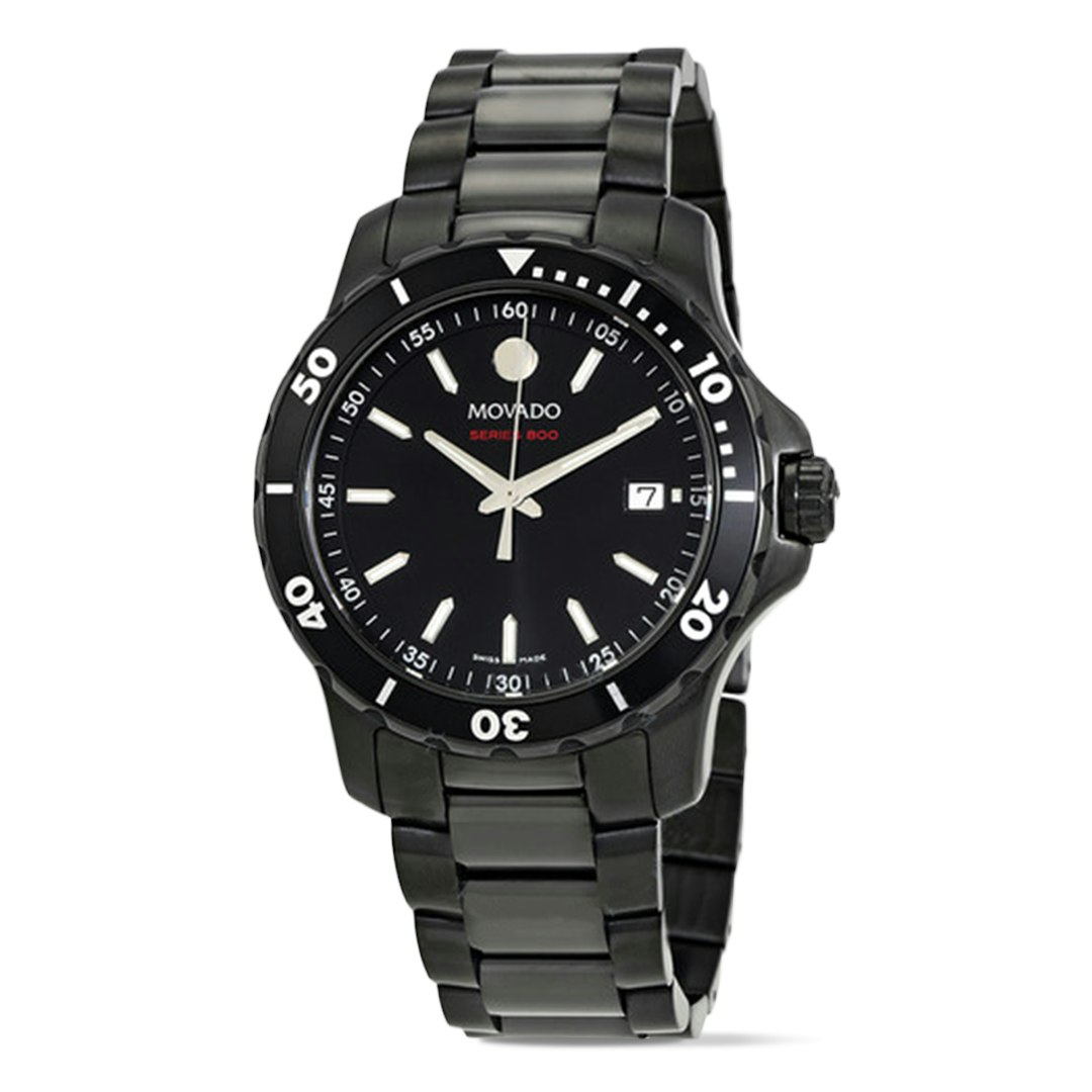 Movado Series 800 Black PVD-Coated Stainless Steel Watch Watches