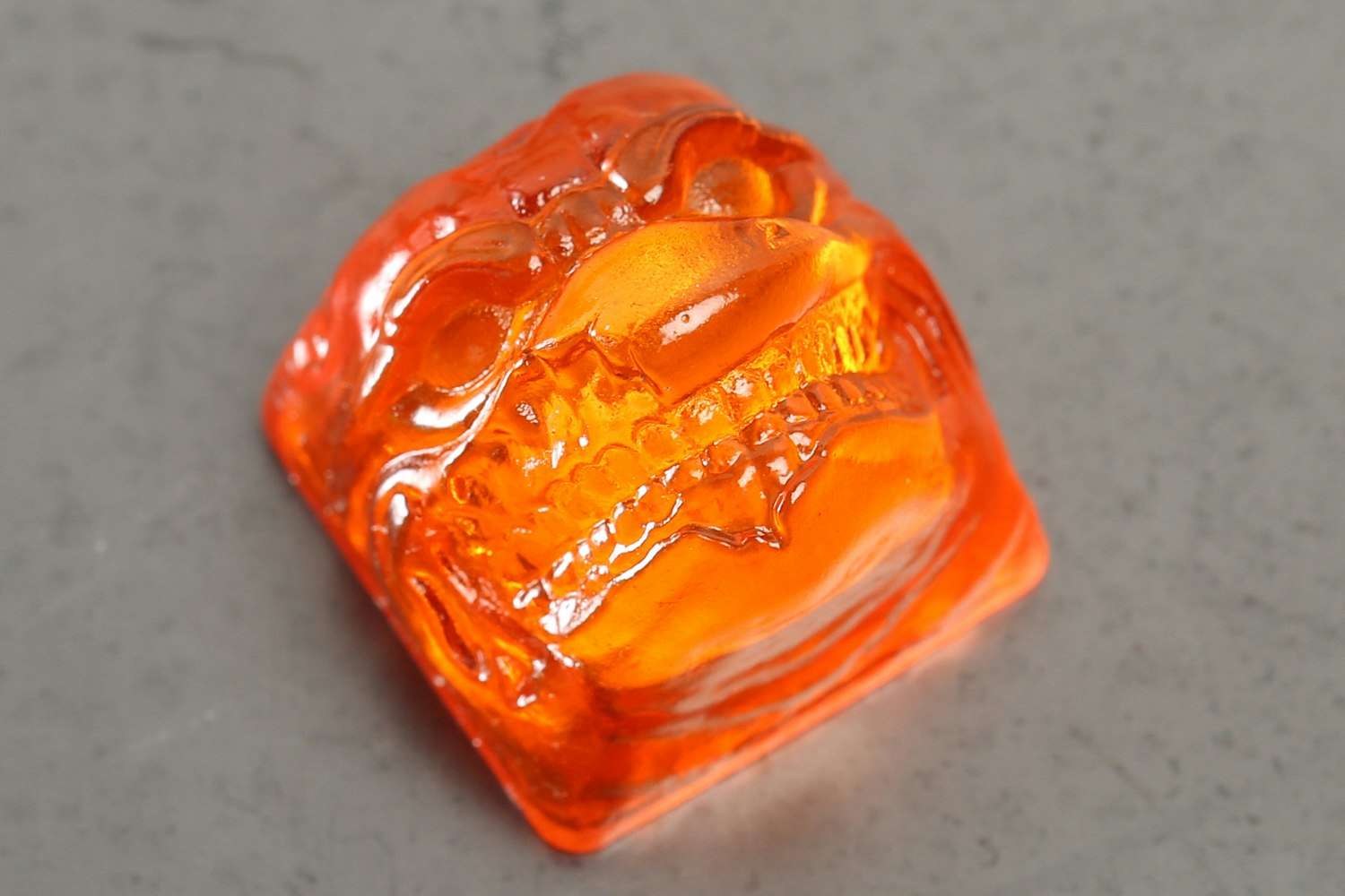 Clear Colored: Orange Turtle