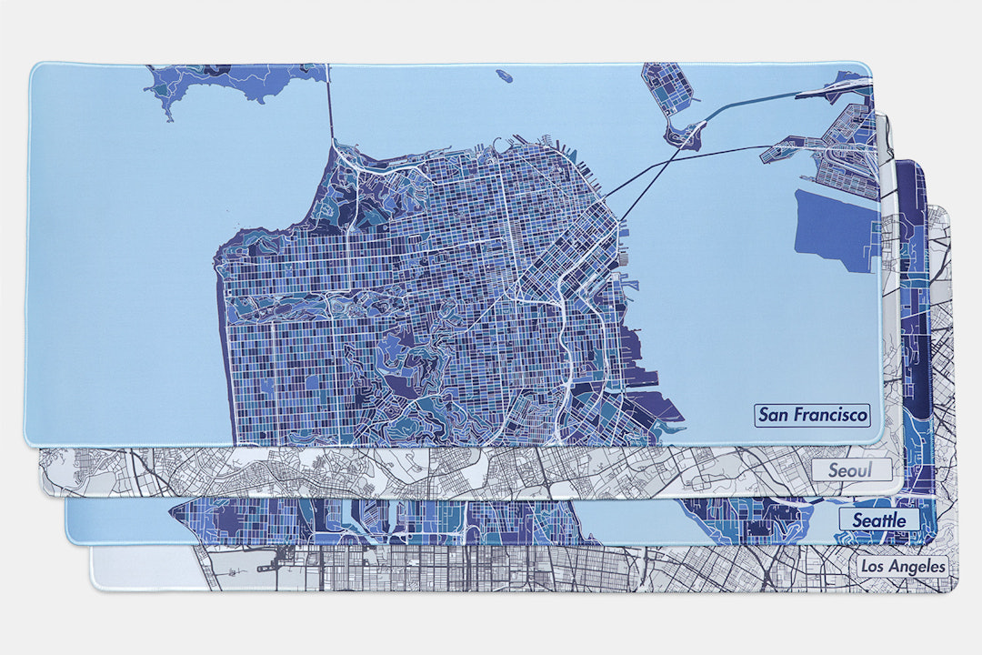 NANAMI DESIGN City Map V2 Stitched-Edge Desk Mats