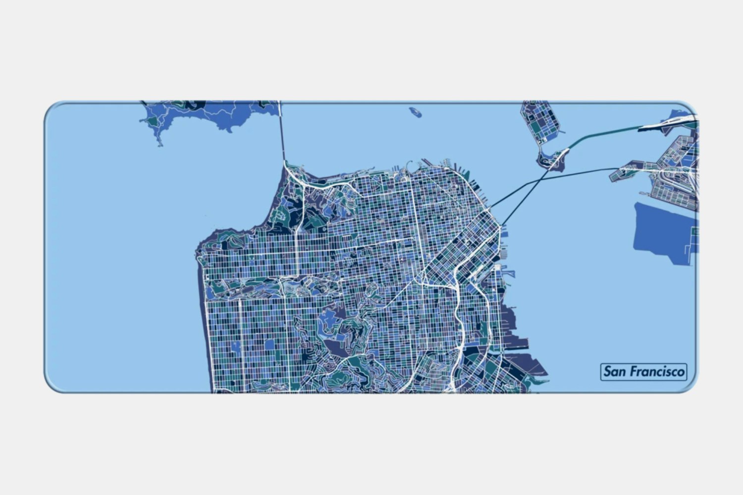 NANAMI DESIGN City Map V2 Stitched-Edge Desk Mats