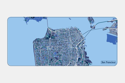 NANAMI DESIGN City Map V2 Stitched-Edge Desk Mats