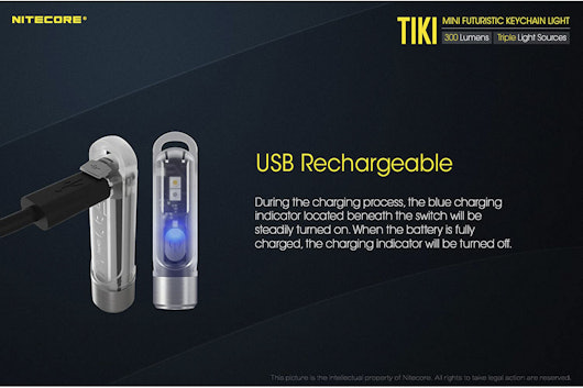 Nitecore TIKI 300-Lumen Keychain Flashlight