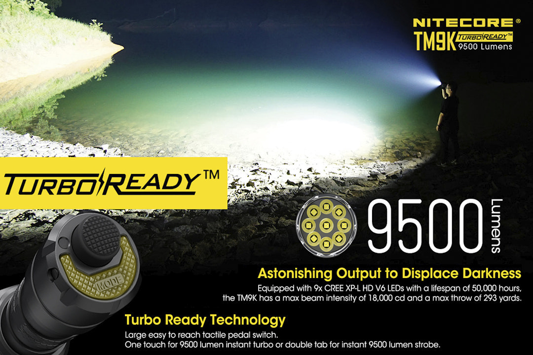 Nitecore TM9K 9,500-Lumen LED Flashlight