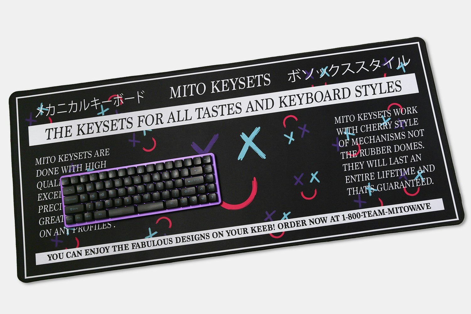 NovelKeys MiTo Mitowave Desk/Mouse Mat Mechanical Keyboards Desk Mat Desk Mats Drop