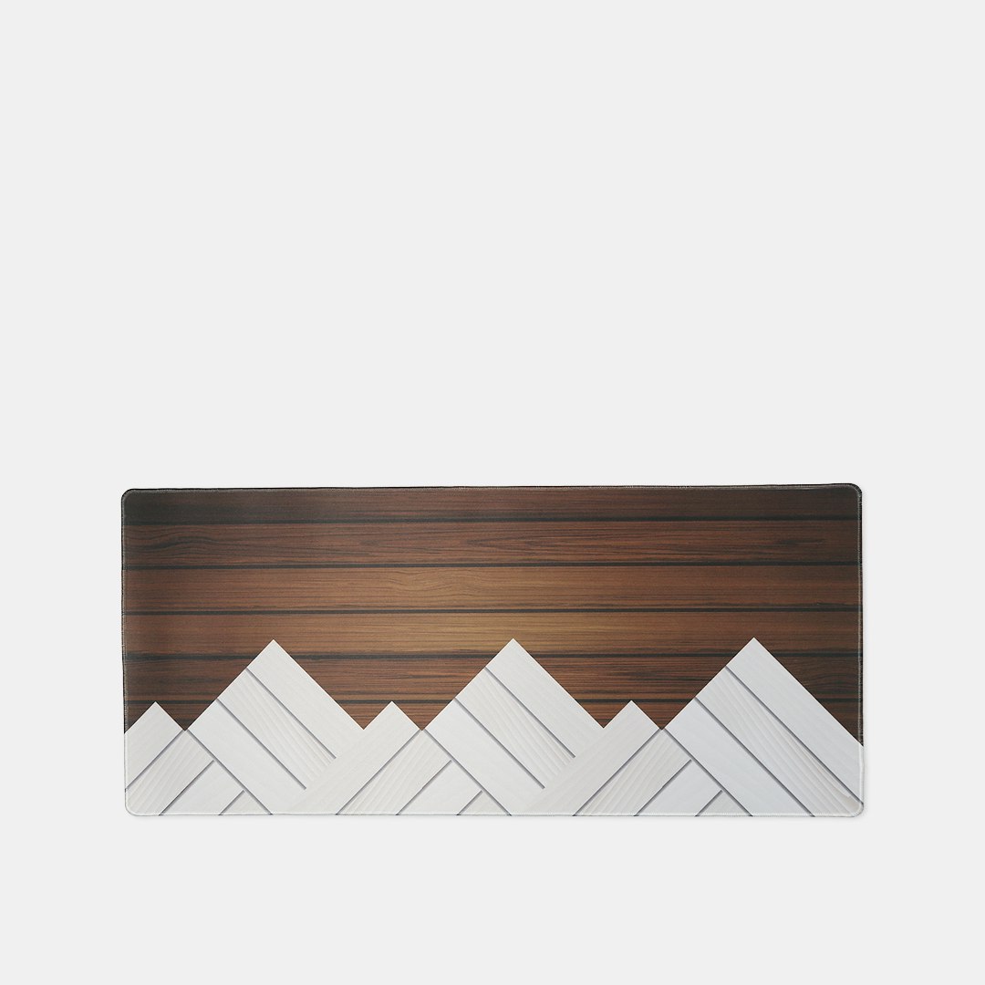 NovelKeys Woodgrain Desk/Mouse Mat Details Mechanical Keyboards