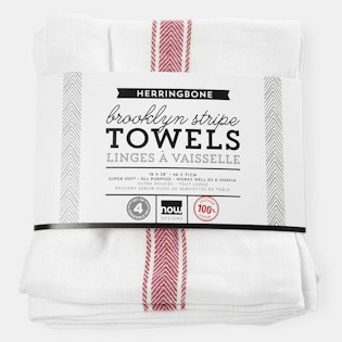 now design kitchen towels brooklyn stripe