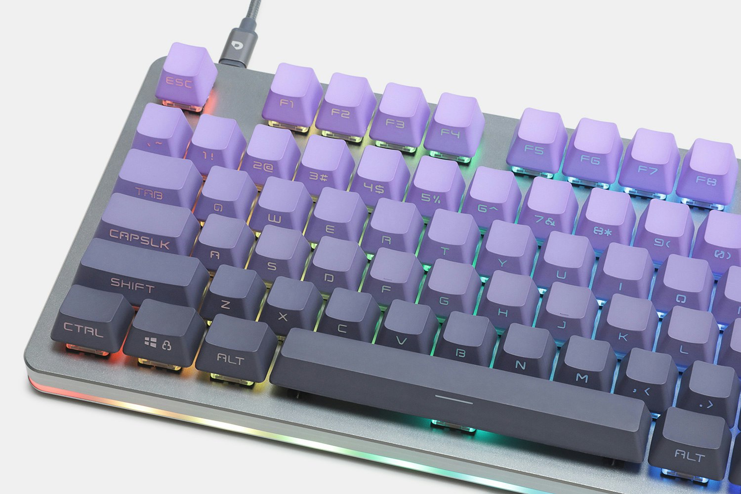 IDOBAO Gradient Shine-Through PBT Sidelit Keycap Set - Lavendar Cave