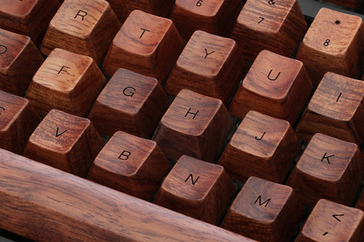 NPKC Engraved Wooden Series 104-Keycap Set