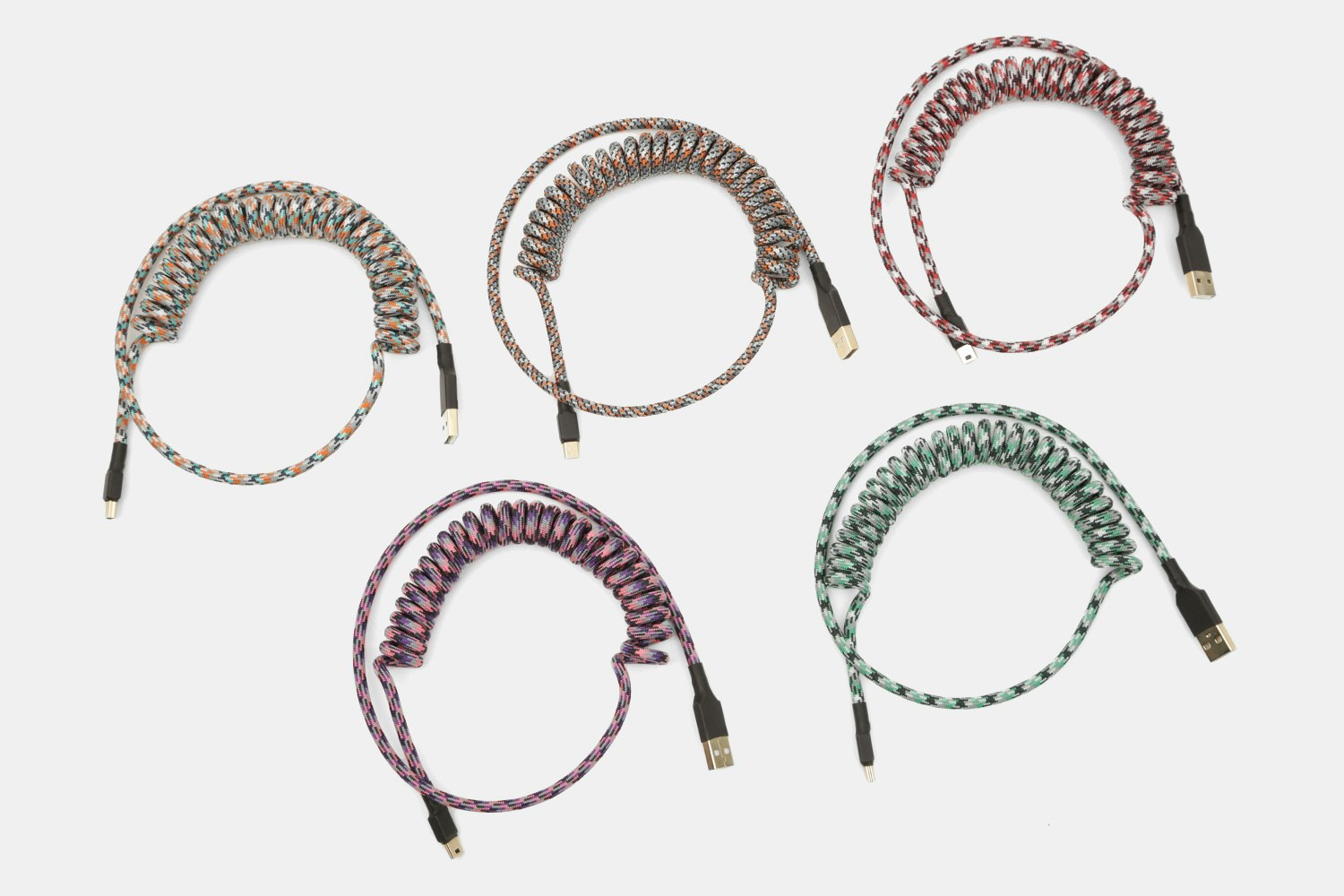 Nylon Coiled Mechanical Keyboard USB Cables