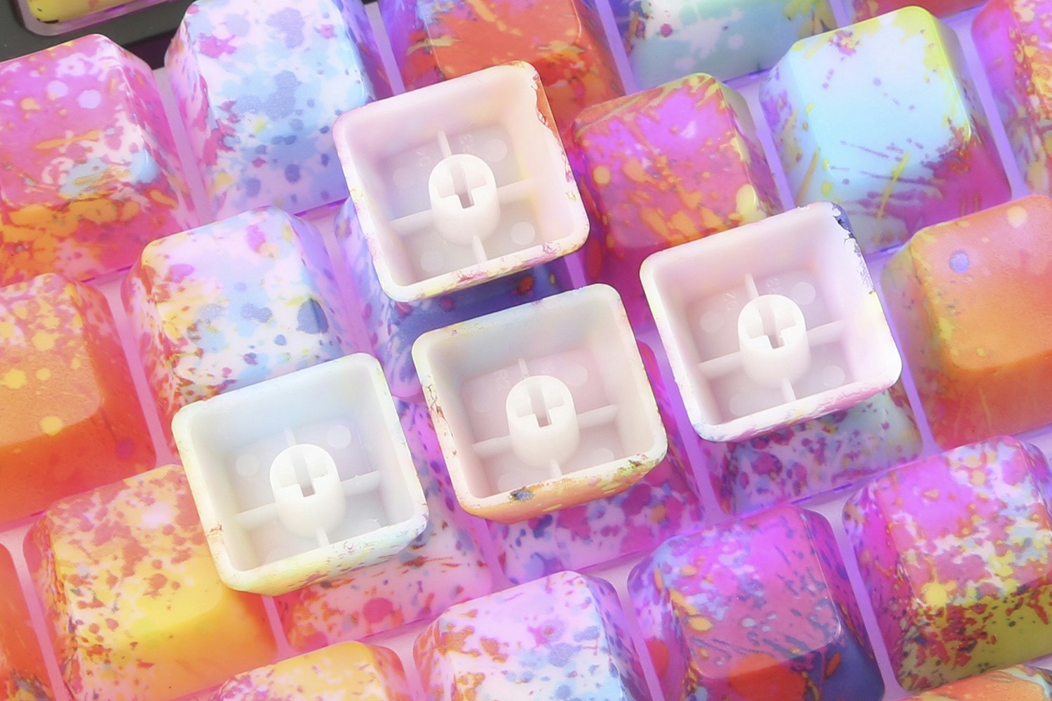 Oil Painting ABS Water Transfer Keycap Set Mechanical Keyboards