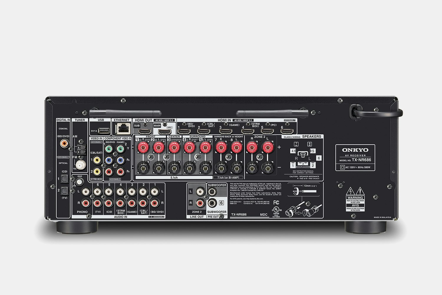 美品　ONKYOTX-NR686 AVレシーバー 7.2ch/ハイレゾ対応 Amazon.co.jp: ONKYO TX-NR686 AVレシーバー 7.2ch/Bluetooth