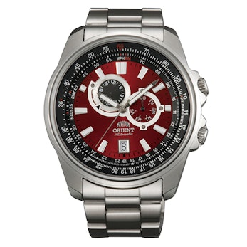 FET0Q003H0 - Stainless steel band, red dial