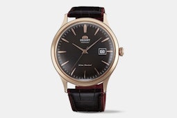 FAC08001T0 | Rose Gold Toned Case, Brown Dial, Brown Leather Strap