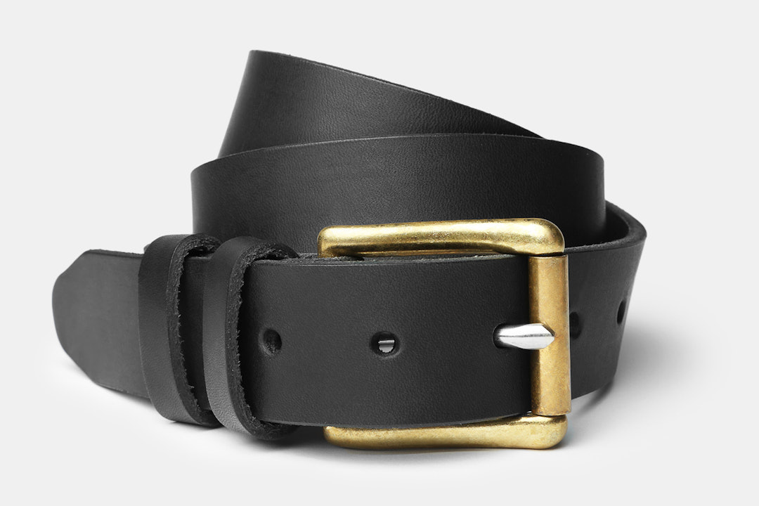 Orion Black Latigo Leather Belt–Massdrop Exclusive