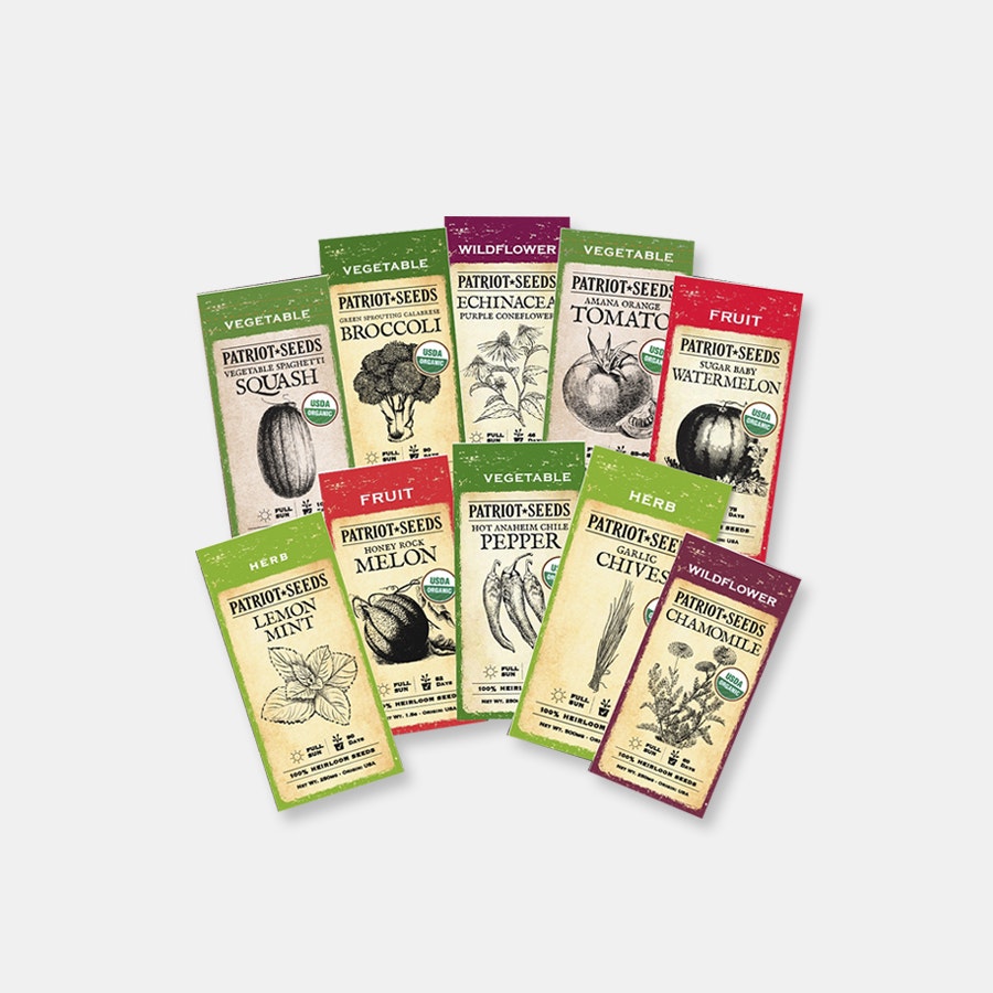 Patriot Seeds 100 Heirloom Seed Packets Photos Cookware Drop