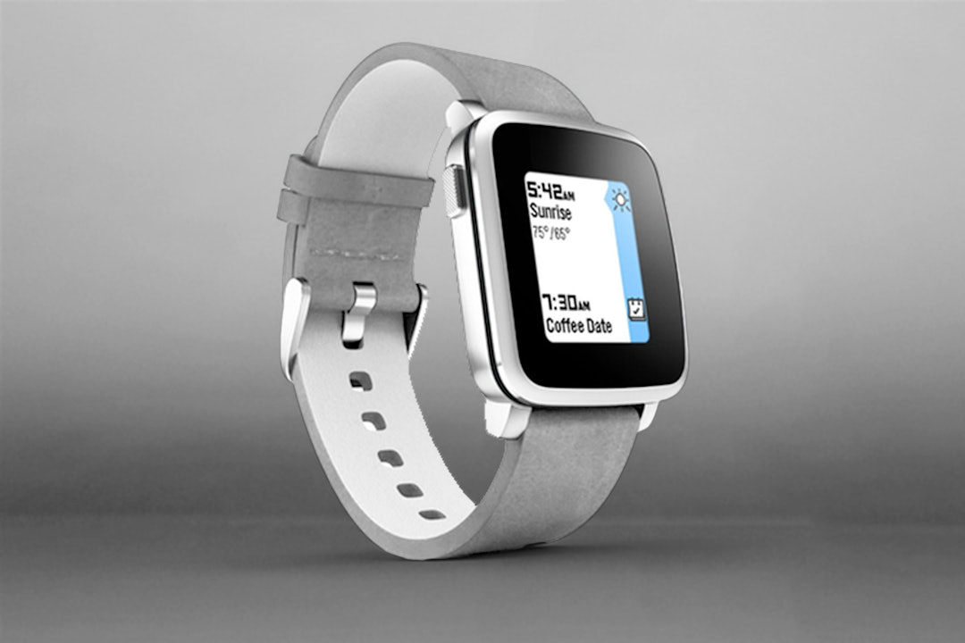 Pebble Time Steel Smartwatches for Apple/Android