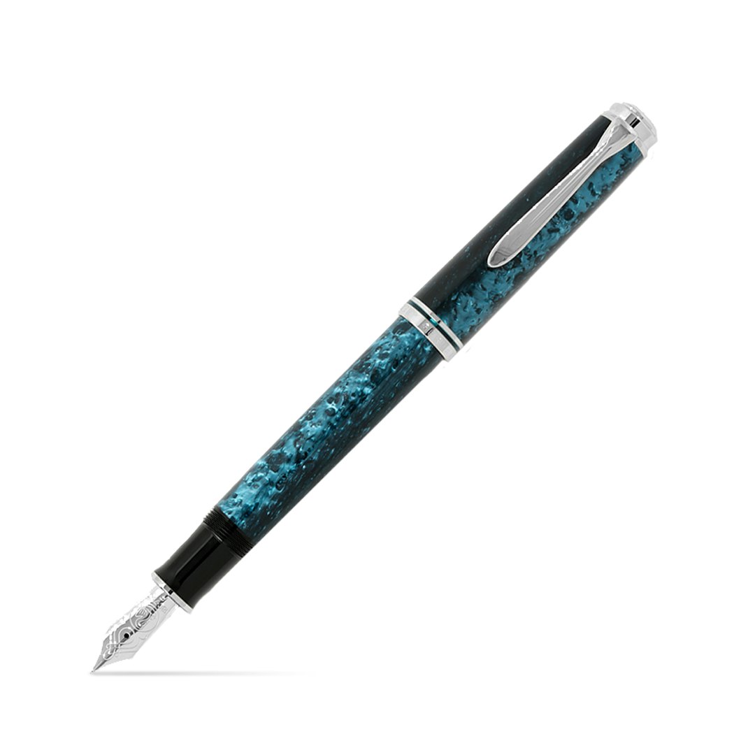 Pelikan Souverän M805 Ocean Swirl Fountain Pen Pens Fountain