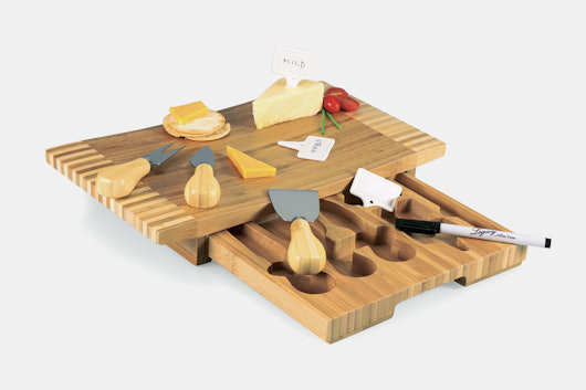 Picnic Time Concavo Cutting Board & Cheese Tools