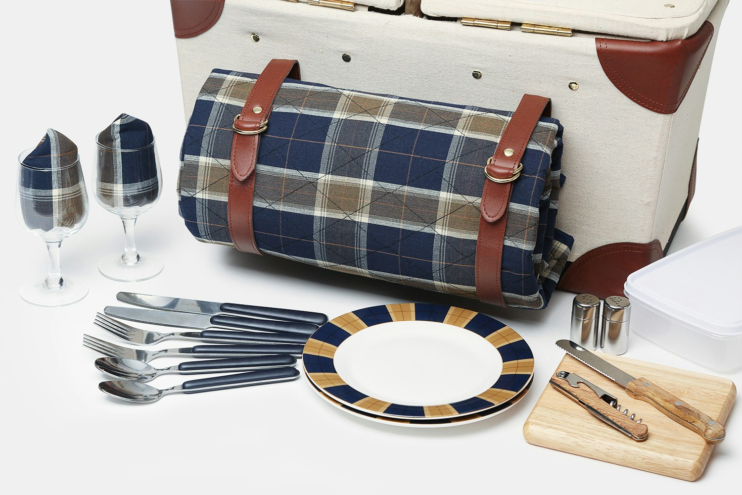 Picnic Time Pioneer Basket for 2 Cookware Drop