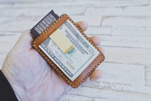 Pine Top Hemlock Leather Money-Clip Wallet
