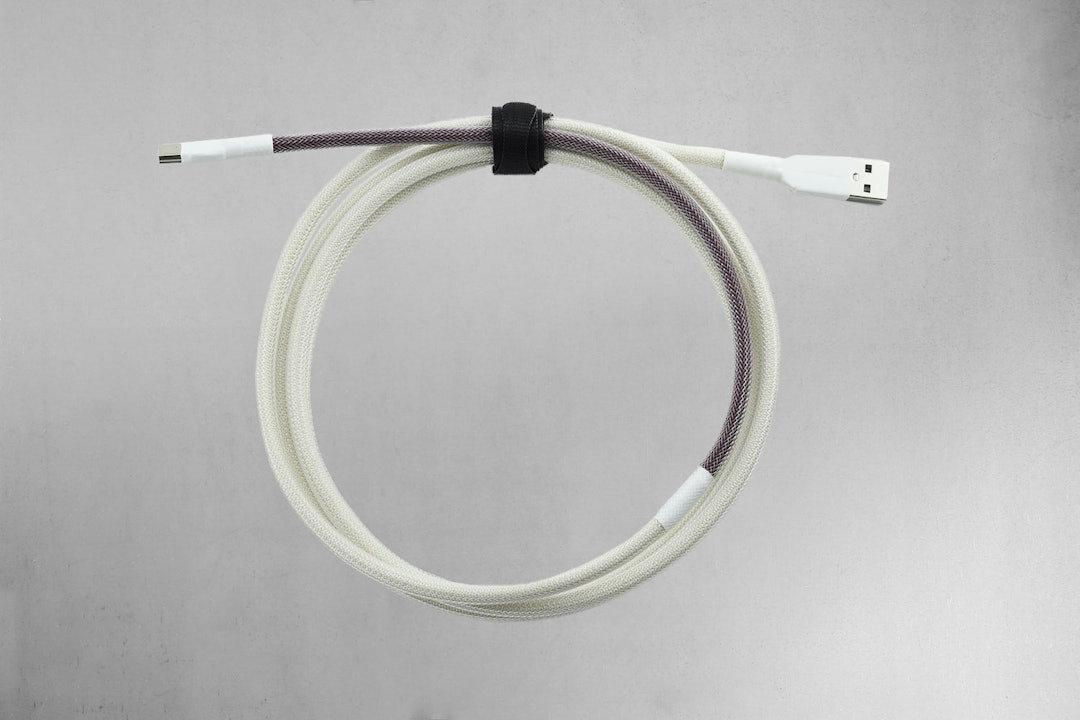 Mechcables Burgundy/Cream Custom-Sleeved USB Cable