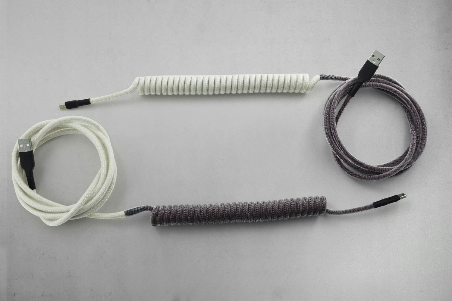 Mechcables Burgundy/Cream Custom-Sleeved USB Cable