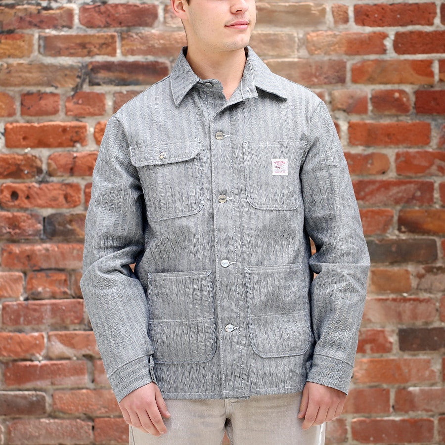 Hickory stripe chore outlet coat