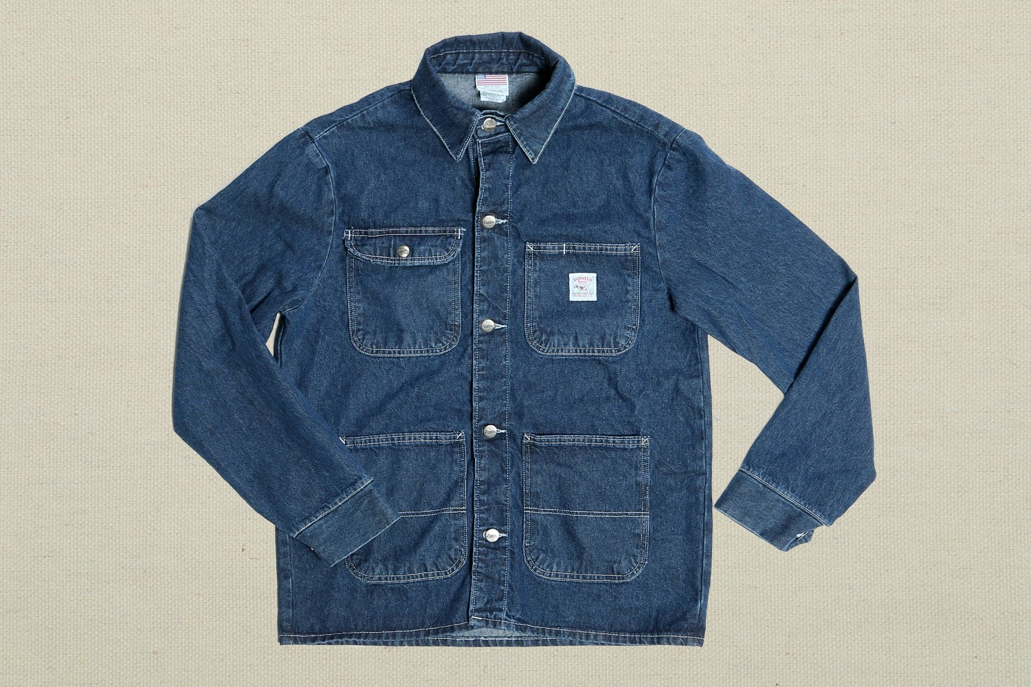 Pointer Brand Indigo Denim Chore Coat Washed Outerwear Drop
