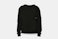 Side-zip Microsuede Sweatshirt - Black