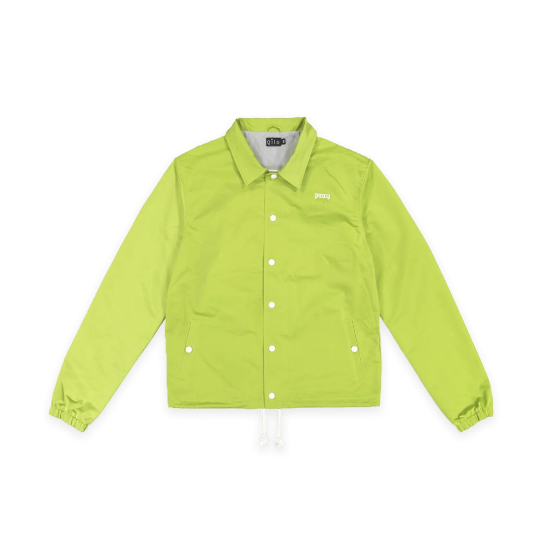 neon green coach jacket