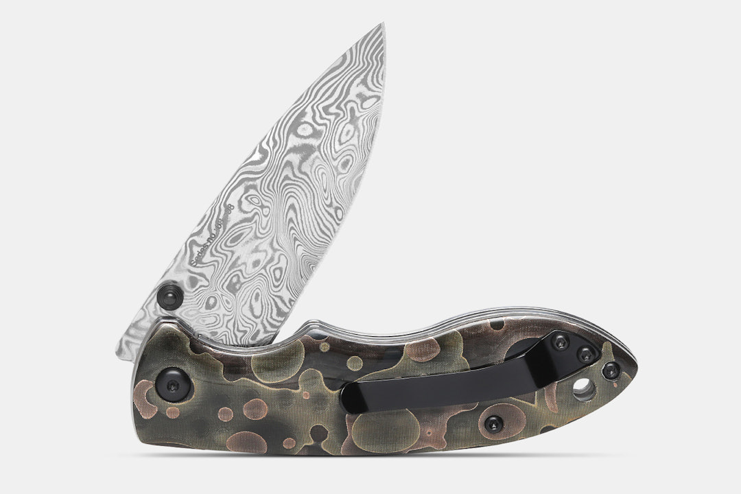 QSP Piglet Raffir Noble & Damascus Liner Lock Knife