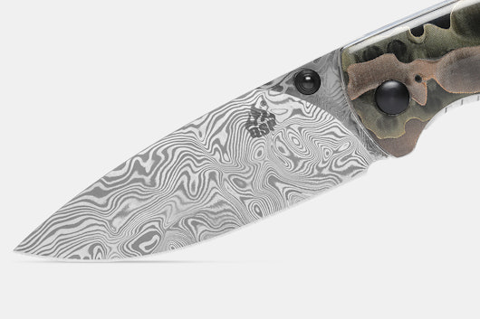 QSP Piglet Raffir Noble & Damascus Liner Lock Knife