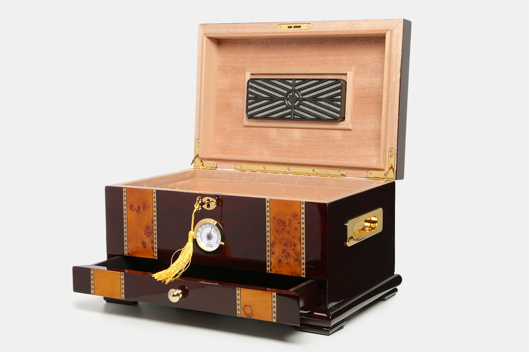 Quality Importers Solana Rosewood Cigar Humidor