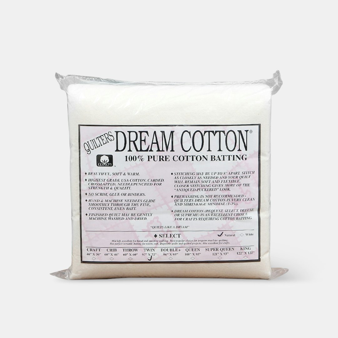 Quilters Dream Cotton Batting - Natural Select - Double 96 x 93