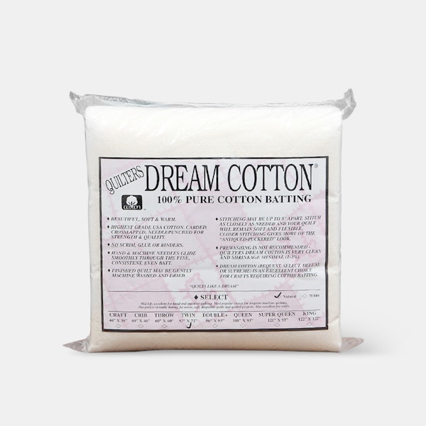 Quilter's Dream Natural Cotton Deluxe Batting (93in x 72in) Twin