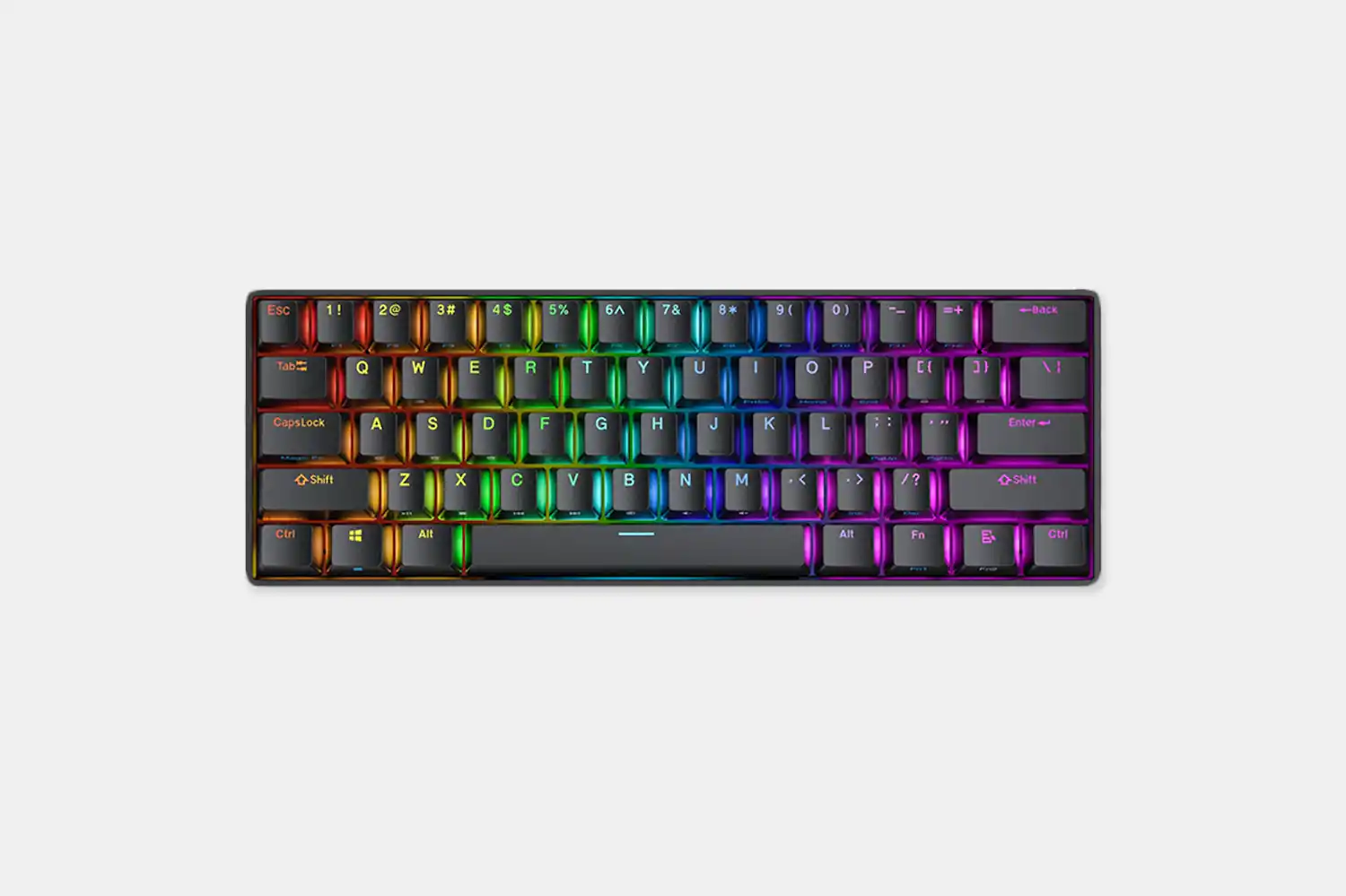 Ranked Nova 60% Hot-Swappable Mechanical Keyboard Kit - White Details ...