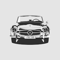 Mercedes SL190 Artprint  1