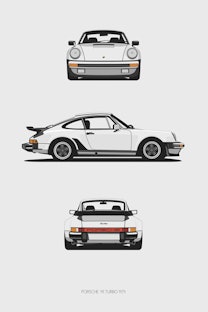 Porsche 911 Turbo Trilogy Print