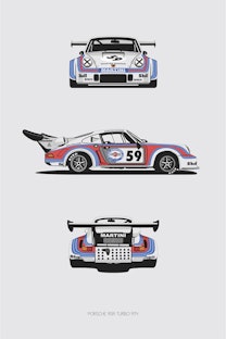 Porsche RSR Turbo 1974 Trilogy Print
