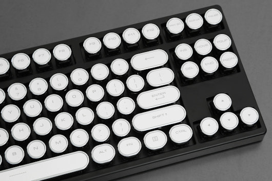Retro White Typewriter Keycap Set