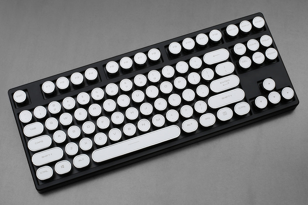 Retro White Typewriter Keycap Set