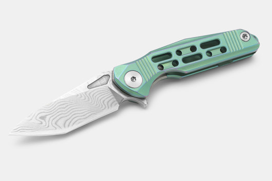 Rike Knife EDC-05 Damascus Keychain Folding Knife