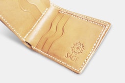 Sage Natural Vegetable-Tanned Leather Wallets