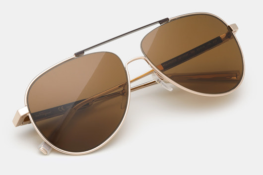 Salvatore Ferragamo Polarized Aviator Sunglasses