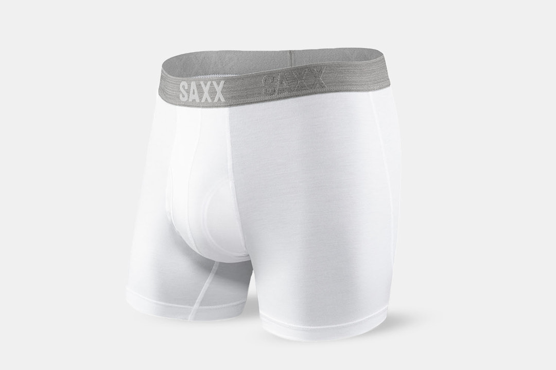 SAXX Platinum White Boxer Briefs (2-Pack)