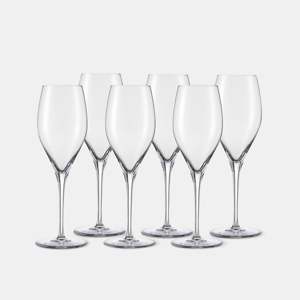 Schott-Zwiesel Crystal Desiree Champagne Flutes, Set of 6 - Ruby Lane