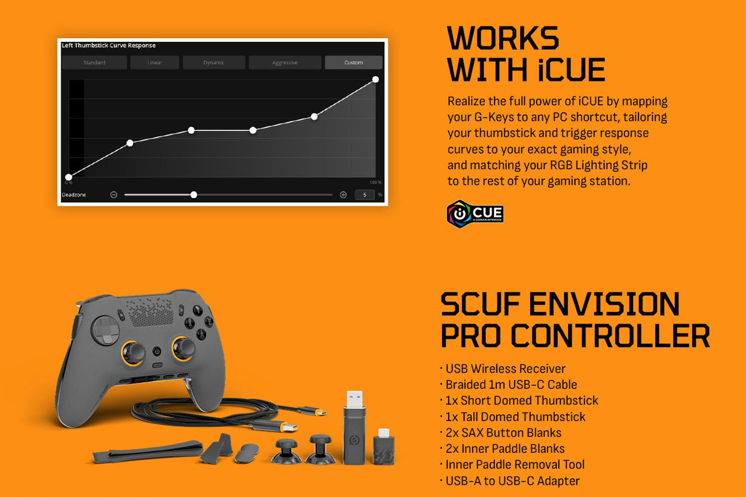 SCUF ENVISION PRO Wireless Gaming Controller for PC Refurbished