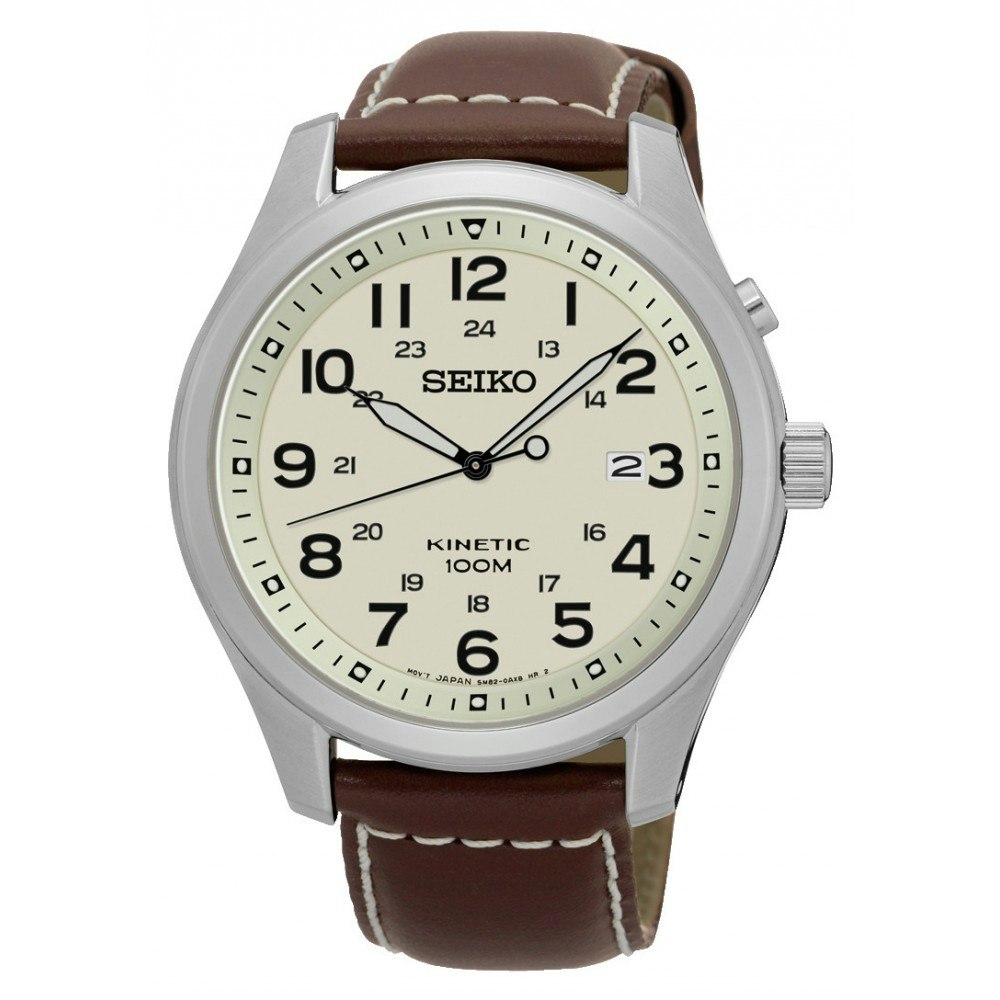 Seiko sales kinetic leather